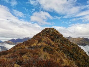 Scenic view of mountain against sky