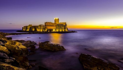 View of fort at seaside