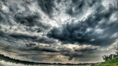 Low angle view of dramatic sky