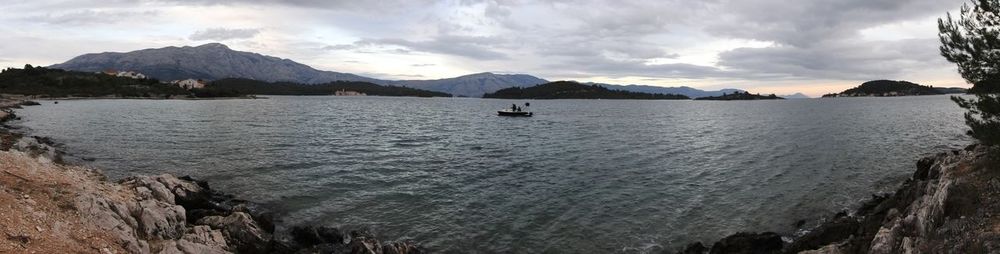 Panoramic view of sea against sky