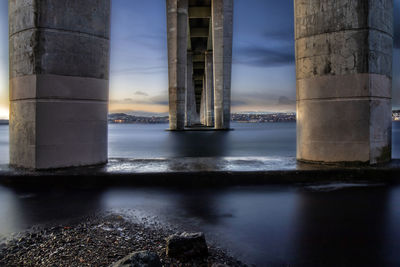 View of bridge over sea