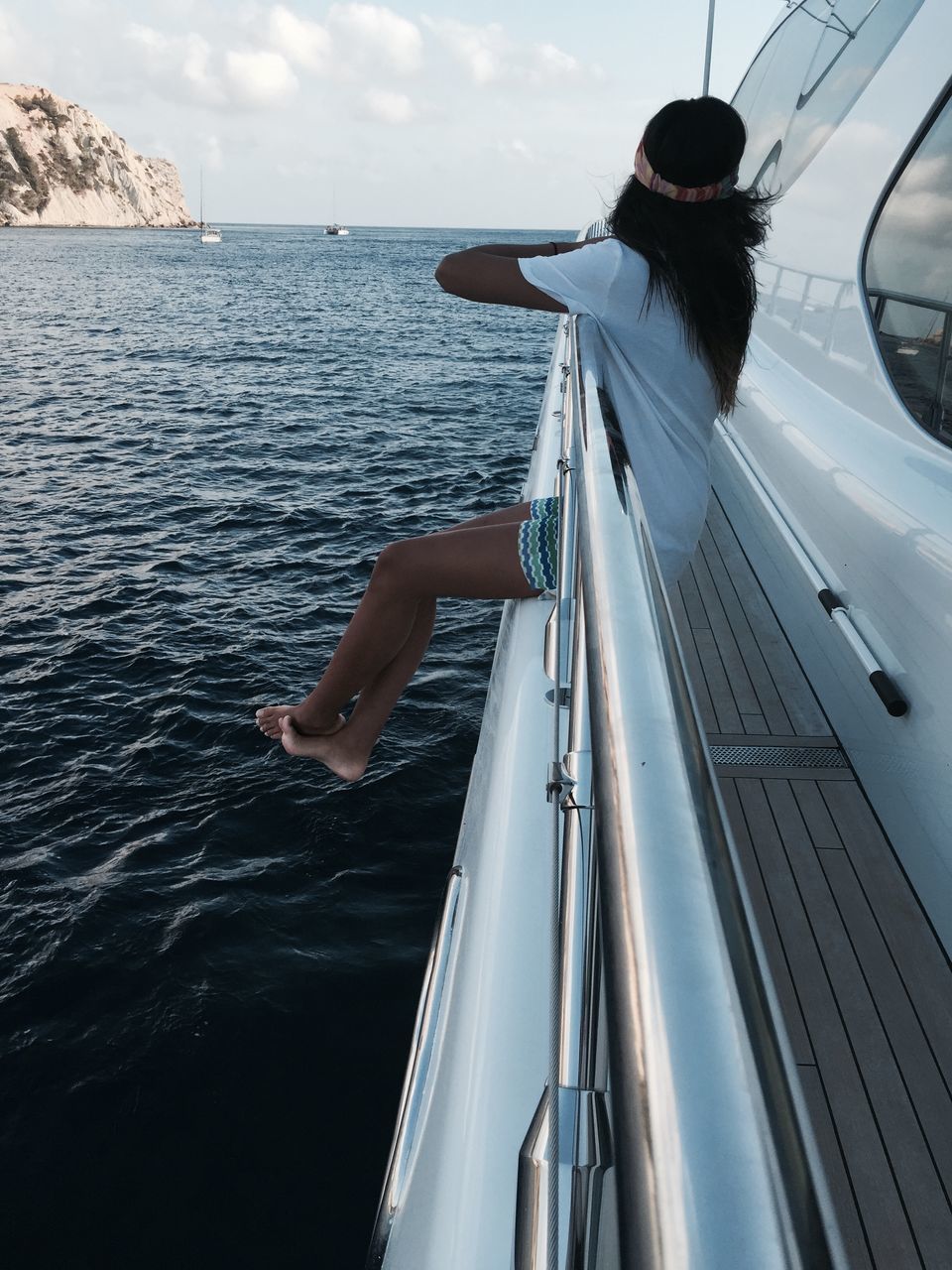 water, sea, transportation, nautical vessel, mode of transport, boat, horizon over water, sky, part of, travel, cropped, nature, rippled, rope, beauty in nature, day, sailing, scenics, railing, sailboat