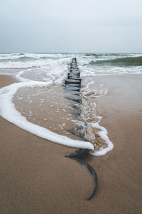 Beautiful deserted beach of the baltic sea