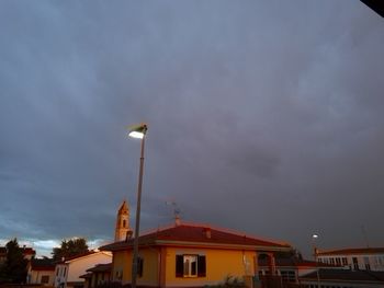 High section of building against sky