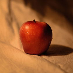 Close-up of apple on table