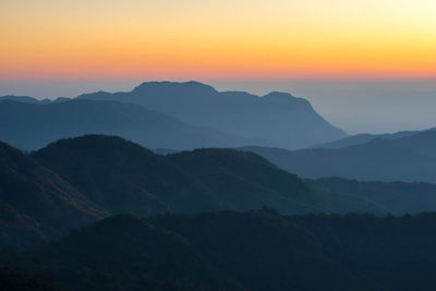 Beautiful sunset landscape mountain thailand