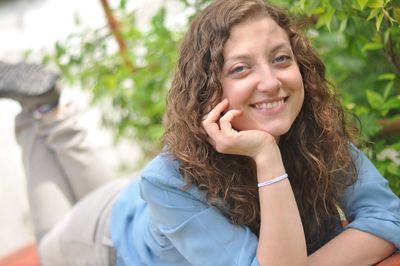 Portrait of smiling young woman