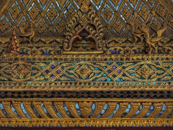 Low angle view of ornate ceiling of building