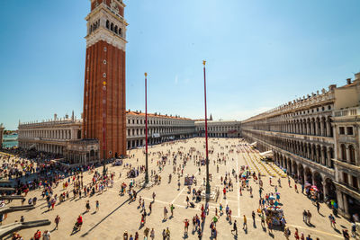 Group of people in venice city square