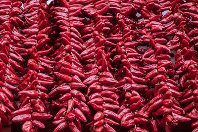 Full frame shot of red chili peppers