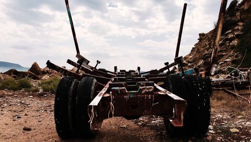 Vehicle against sky