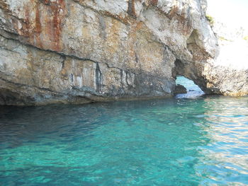 Rocks in sea