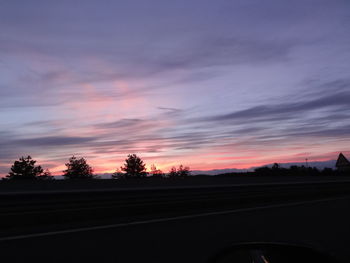 Country road at sunset