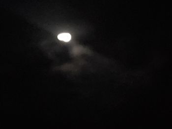 Low angle view of moon in sky