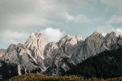 Panoramic view of landscape and mountains against sky