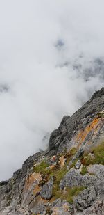 Low angle view of mountain against sky