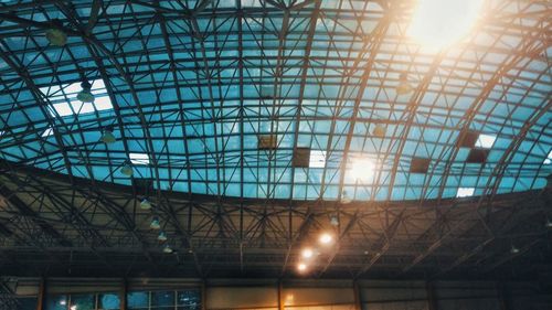 Low angle view of skylight