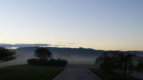 Road passing through landscape