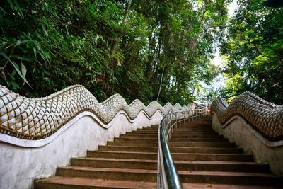 Low angle view of steps on roof