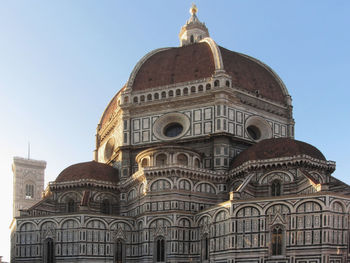 Low angle view of church against clear sky