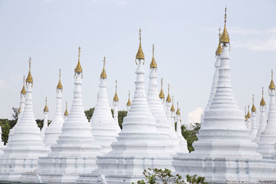 White small stupas at sanda muni pagoda, mandalay