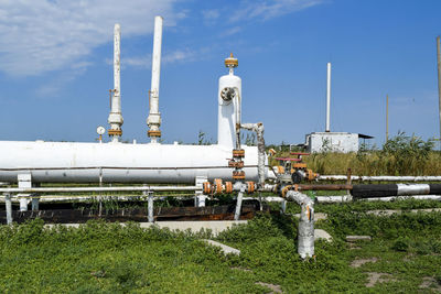 Factory against blue sky