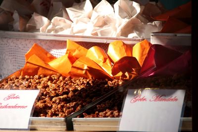 Various fruits for sale in store