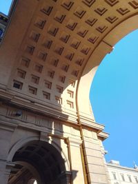 Low angle view of historical building against sky