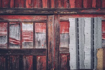 Close-up of red wood