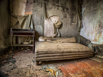 Interior of abandoned house