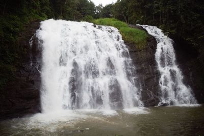 Scenic view of waterfall