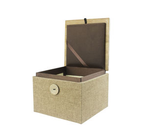 Close-up of empty box against white background