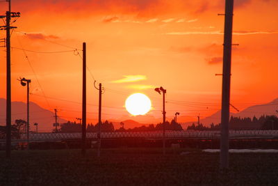 Scenic view of orange sky during sunset