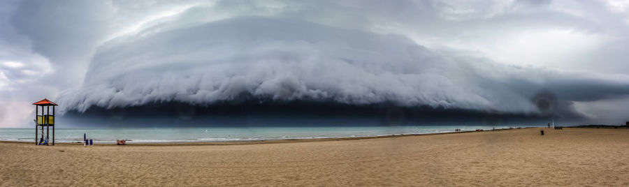 Panoramic view of beach against sky