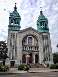 Low angle view of building against sky