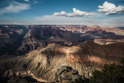 Scenic view of dramatic landscape against sky