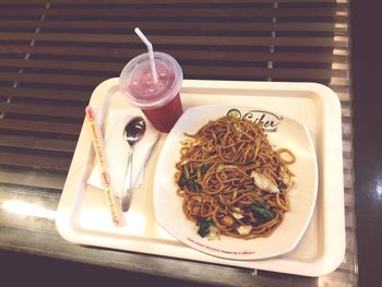 Close-up of food served in plate