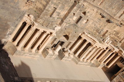 High angle view of historic building