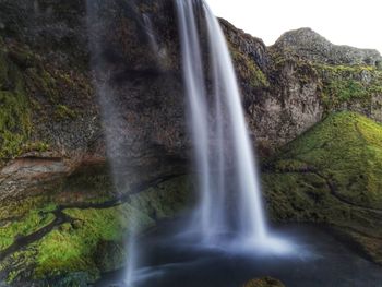 Scenic view of waterfall