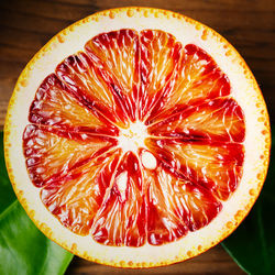 Directly above shot of orange slice