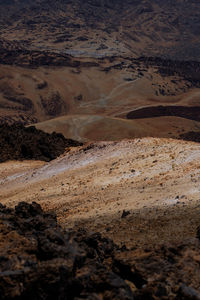 Scenic view of desert land