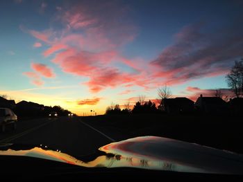 Clouds in sky at sunset