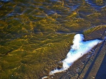 High angle view of sea shore