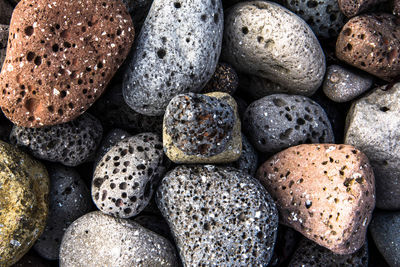 Close up of lava pebbles on lake myvatn near husavik in nordurping municipality in iceland