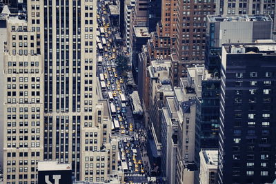 View of skyscrapers in city