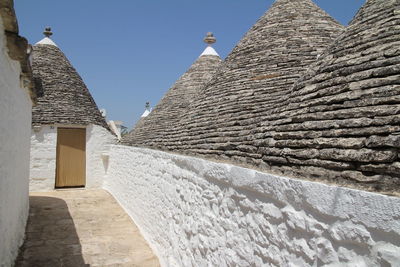 Low angle view of historical building against clear sky