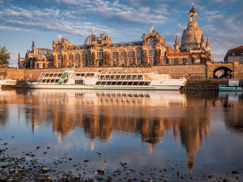 Reflection of buildings in water