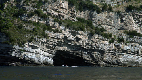 Scenic view of sea and rocks