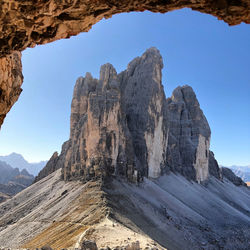 View of rock formations