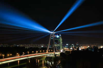 Illuminated most snp against sky at night